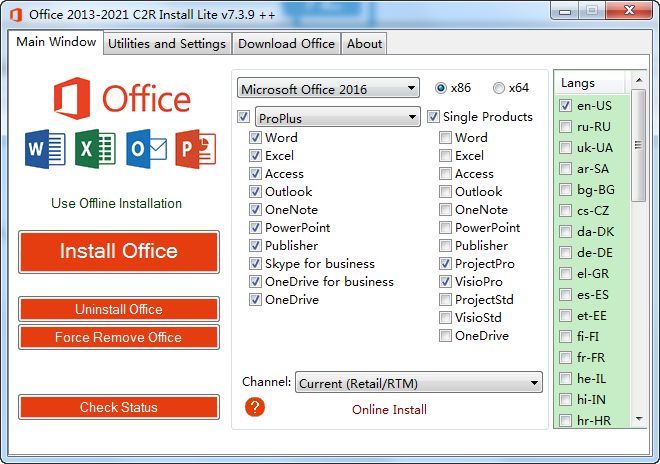 Office2013-2021 C2R Install绿色版