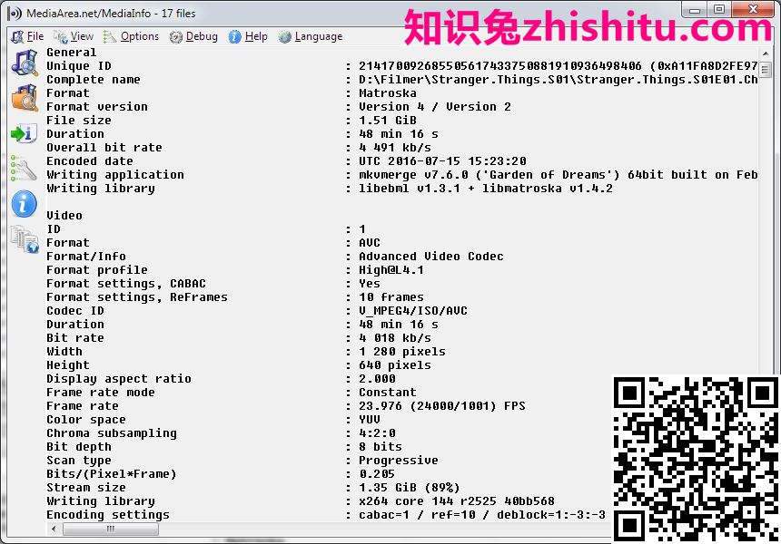 MediaInfoXP v2.42 视频和音频信息查看工具