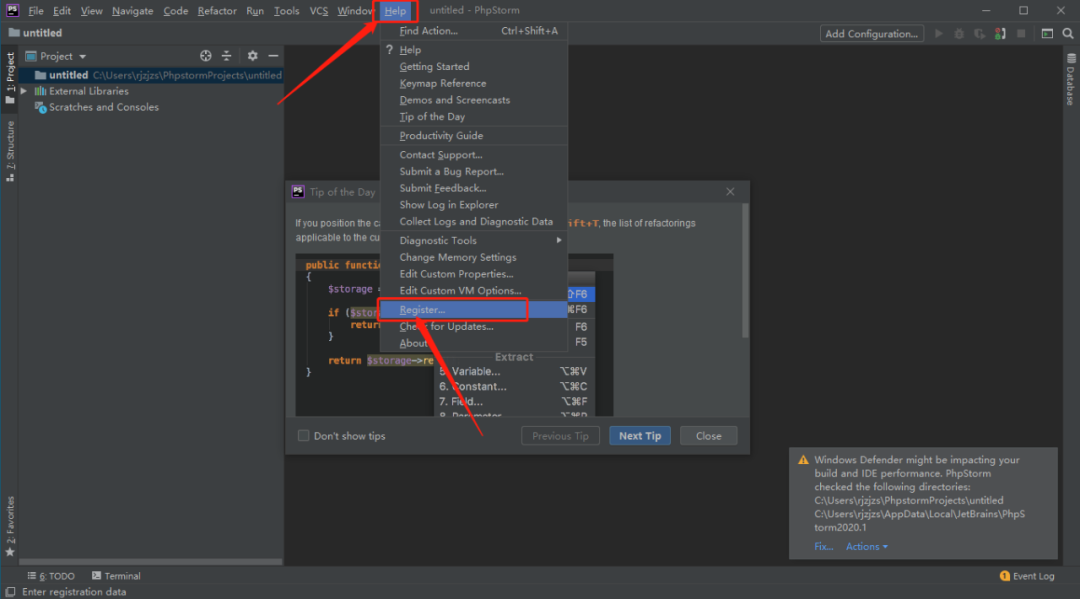 PhpStorm 2020下载安装教程-22 PhpStorm 2020下载安装教程-22