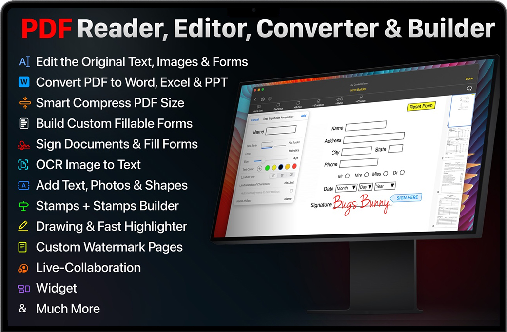PDF Office Max for Mac v8.0 苹果PDF一体式编辑器 中文完整版下载