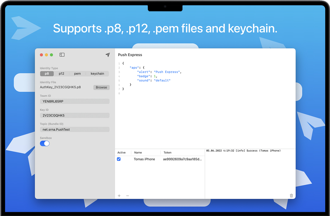 Push Express for Mac v1.2 苹果推送通知测试工具 完整版免费下载