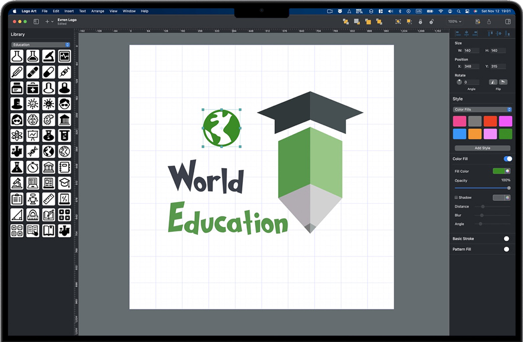 Logo Art for Mac v1.0.4 拖放徽标和图形设计矢量应用程序 完整版免费下载