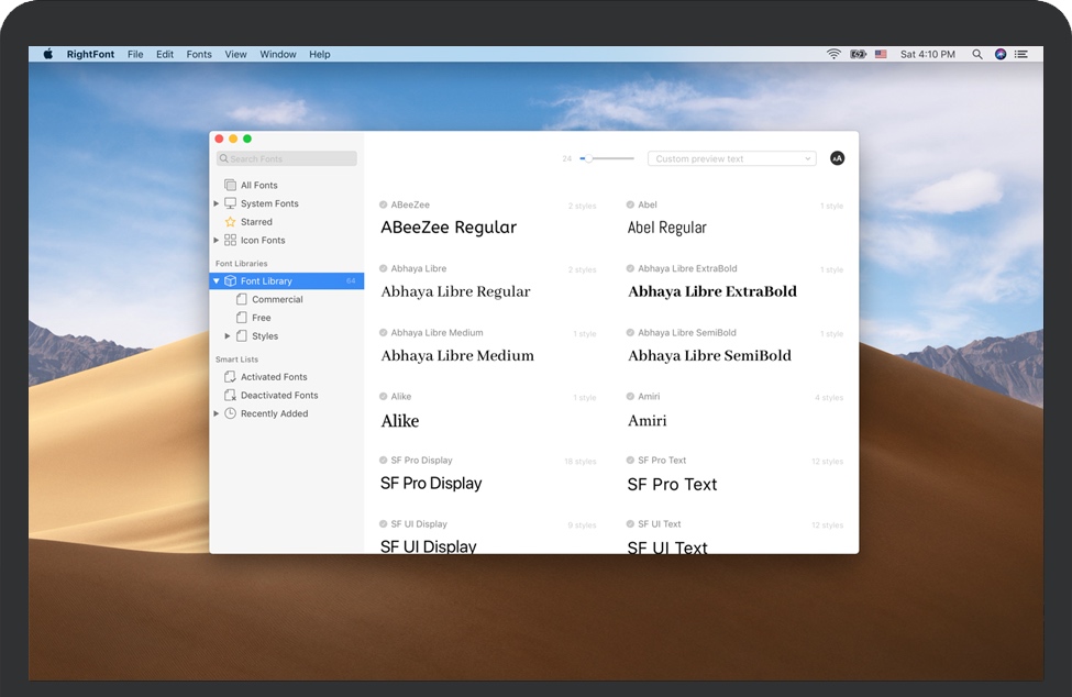 RightFont for Mac v5.9.2 苹果电脑专业的字体管理器 破解版下载