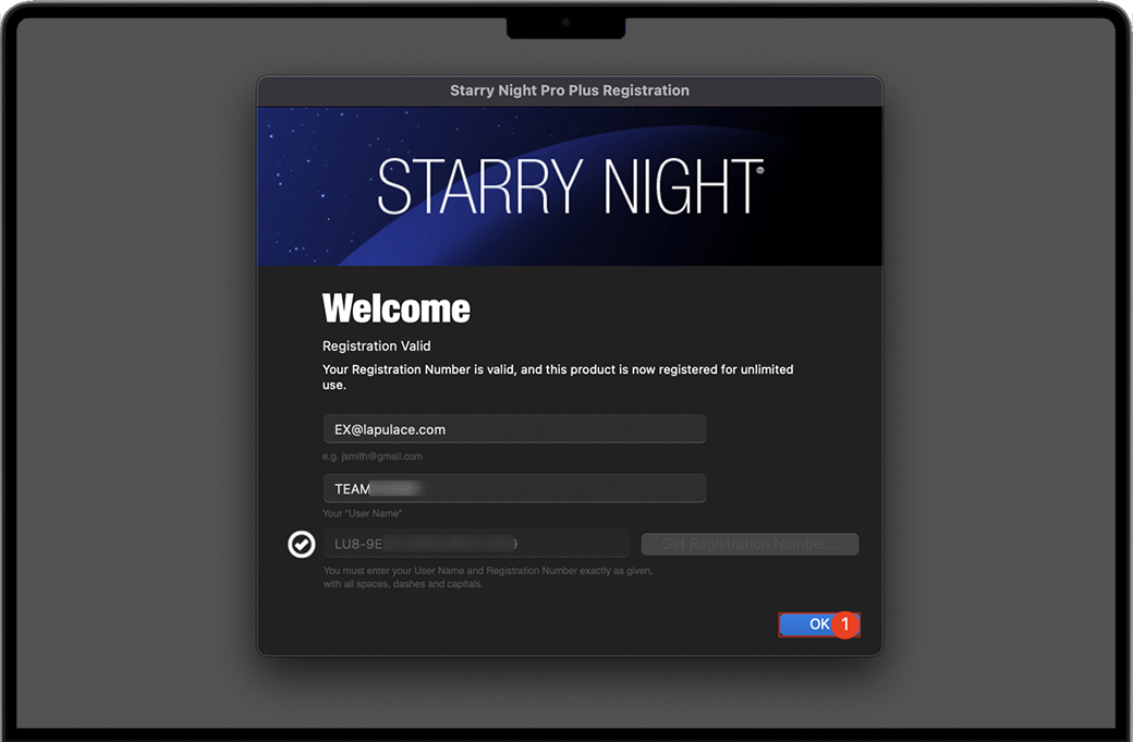 输入Starry Night Pro Plus序列号 输入Starry Night Pro Plus序列号