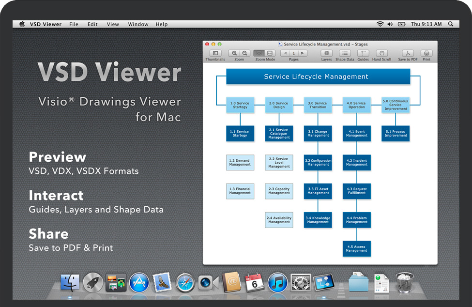 VSD Viewer for Mac v6.16.1 苹果电脑MS Visio软件绘图查看器 完整版免费下载
