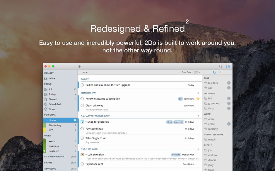 2Do for Mac 2.6.1 待办事项GTD任务管理 中文破解版下载