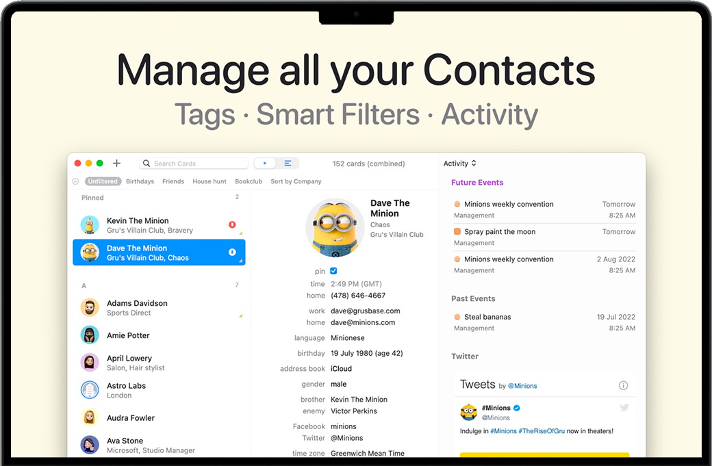 BusyContacts for Mac v2022.3.1 苹果联系人管理应用 中文完整版下载
