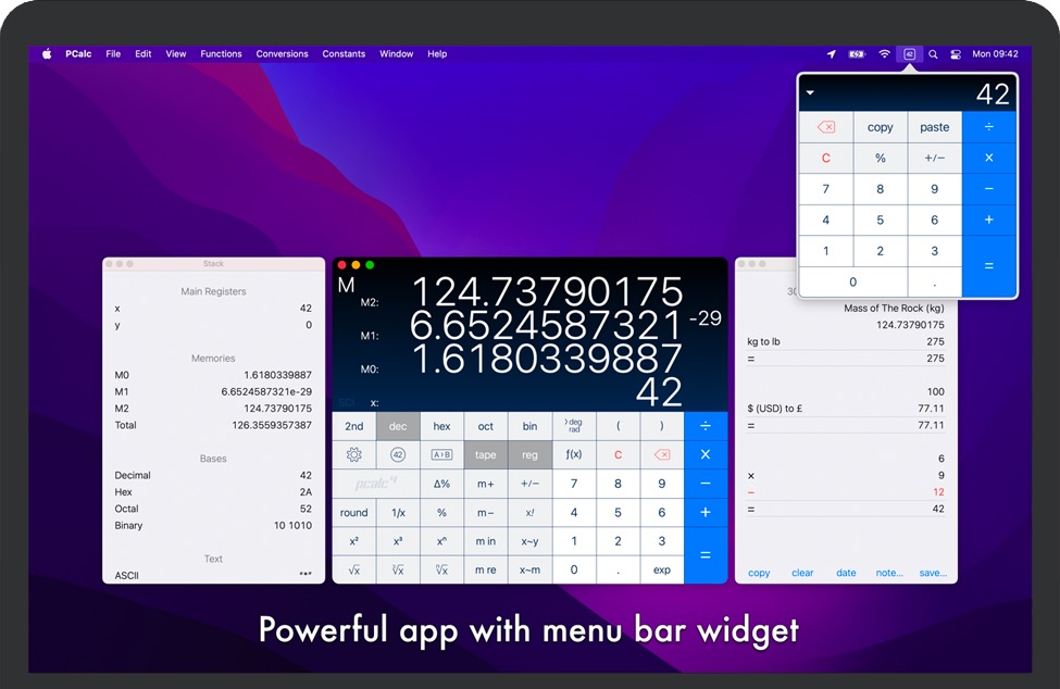PCalc for Mac v4.10.3 苹果电脑上超强的科学计算器 破解版免费下载