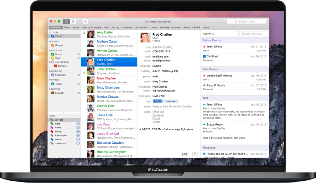 BusyContacts for Mac v1.6.7 苹果电脑联系人管理软件 中文破解版下载