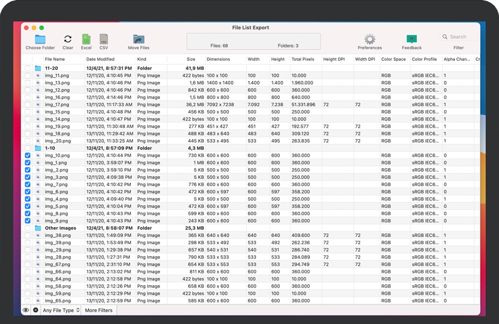 File List Export for Mac v2.6.9 苹果文件元数据导出应用程序 破解版下载