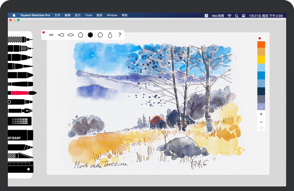 Tayasui Sketches Pro for Mac v6.4 苹果精美的绘画软件 中文破解版下载