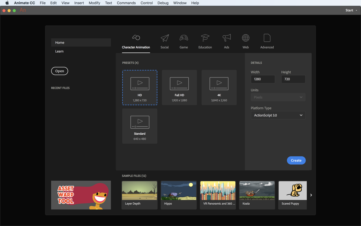 Adobe Animate CC 2019 for Mac 19.0 ((原Flash Professional))破解版下载