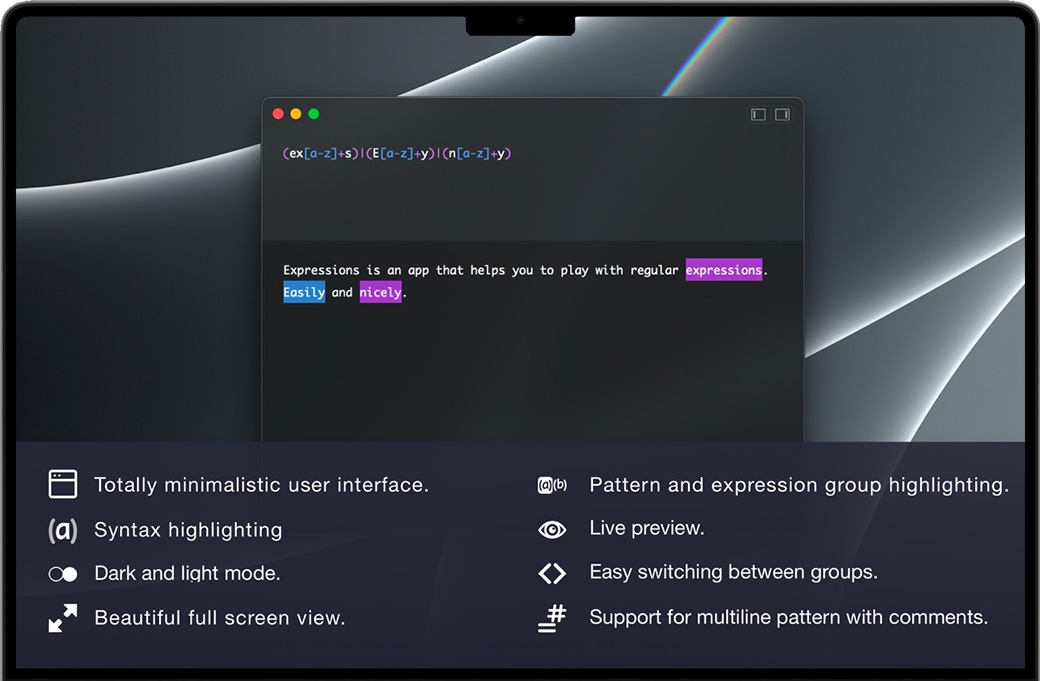 Expressions for Mac v1.3.6 苹果电脑正则表达式工具 完整版免费下载