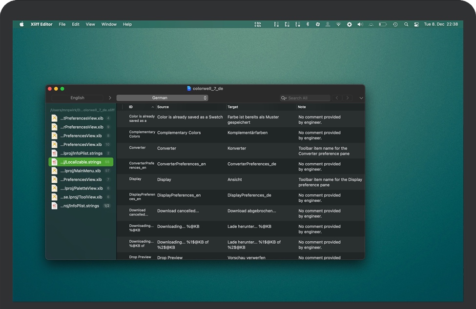 Xliff Editor for Mac v2.9.9 苹果电脑XLIFF文件编辑器 破解版下载