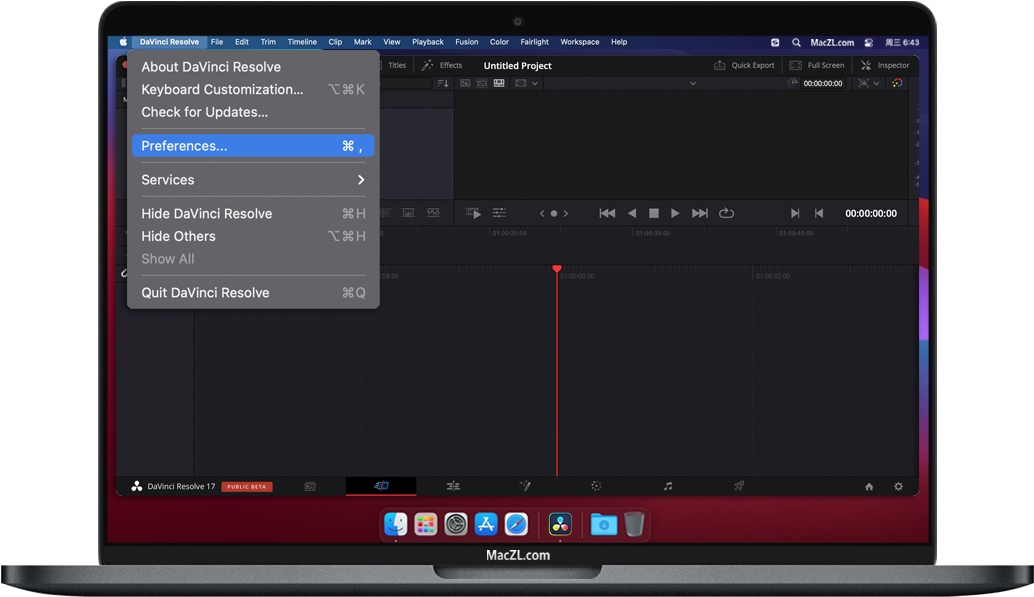 DaVinci Resolve” -> “Preference” alt=”DaVinci Resolve” -> “Preference”/><br />启动偏好设置之后,然后知识兔依次知识兔点击“<code>User</code>” -> “<code>UI Settingsr</code>” -> “<code>Language</code>” -> 选择自己需要的语言(如:“<code>简体中文</code>”,然后知识兔点击“<code>Save</code>”重启达芬奇软件即可!!!<img decoding=