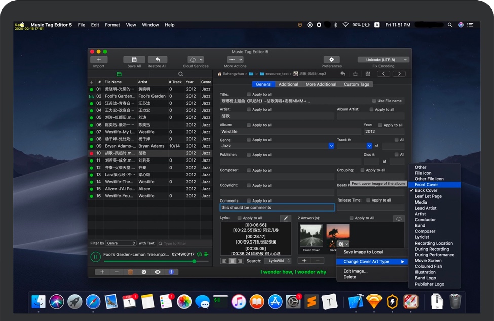 Music Tag Editor Pro for Mac v5.8.2 苹果音频标签管理程序 中文破解版下载