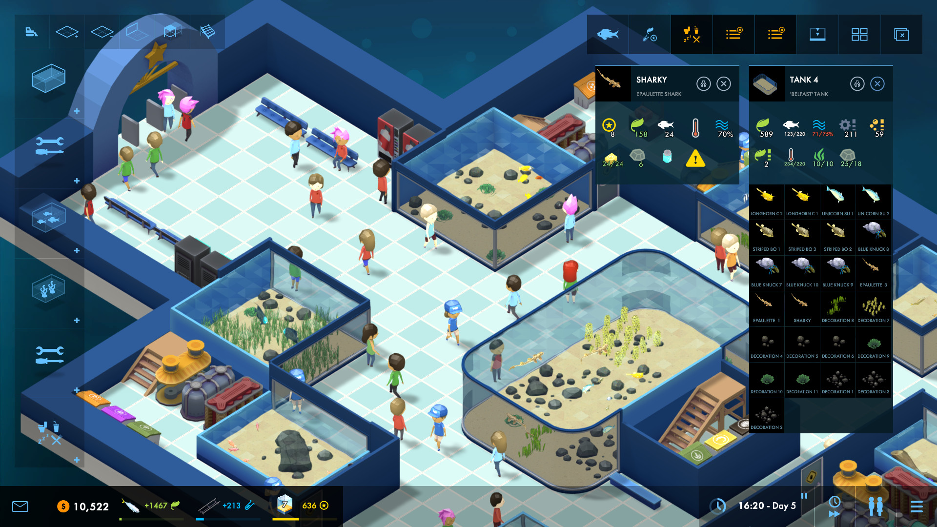 Megaquarium(巨型水族馆) for Mac v1.1.1 模拟经营类游戏 中文版下载