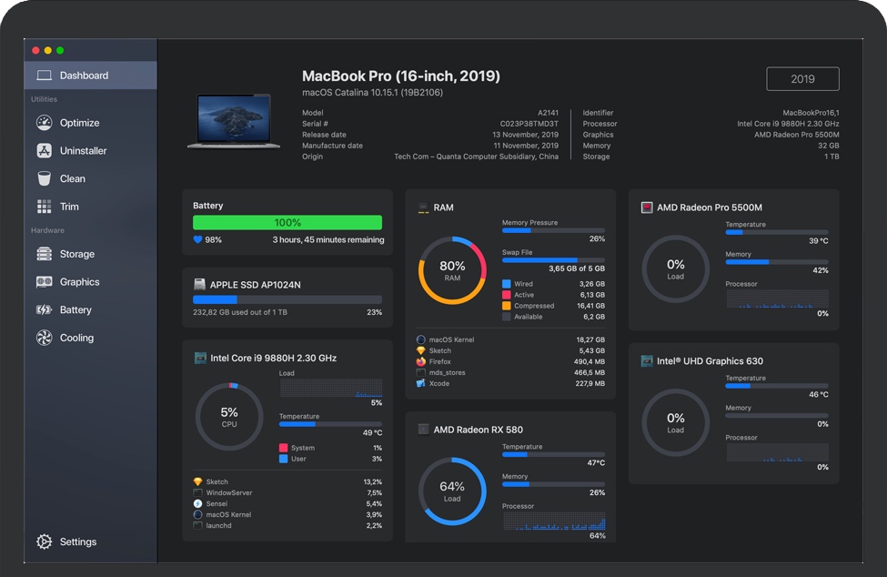 Sensei for Mac v1.5.7 苹果性能优化工具 中文完整版下载