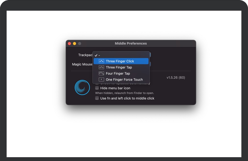 Middle for Mac v1.7.4 苹果电脑触控板和鼠标增强程序 破解版免费下载