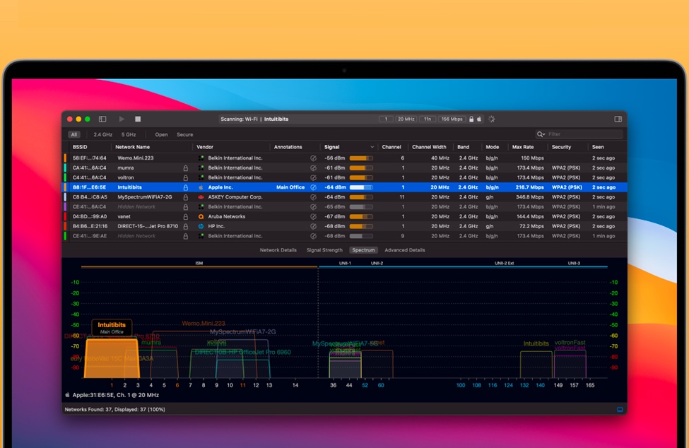 WiFi Explorer Pro for Mac v3.5 苹果WiFi扫描诊断程序 中文完整版下载