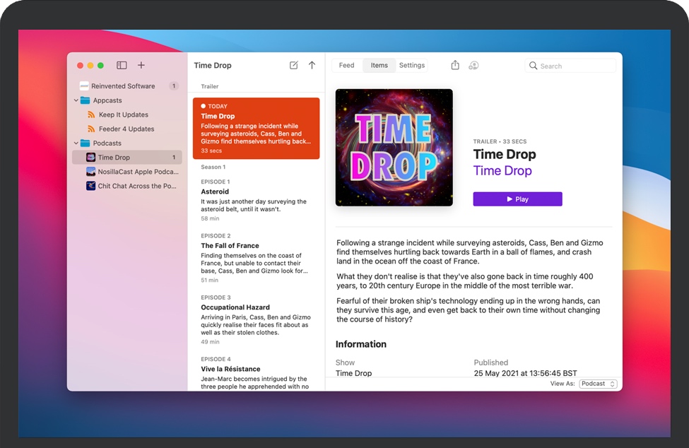 Feeder 4 for Mac v4.3.8 苹果RSS订阅创建编辑和发布器 完整版免费下载