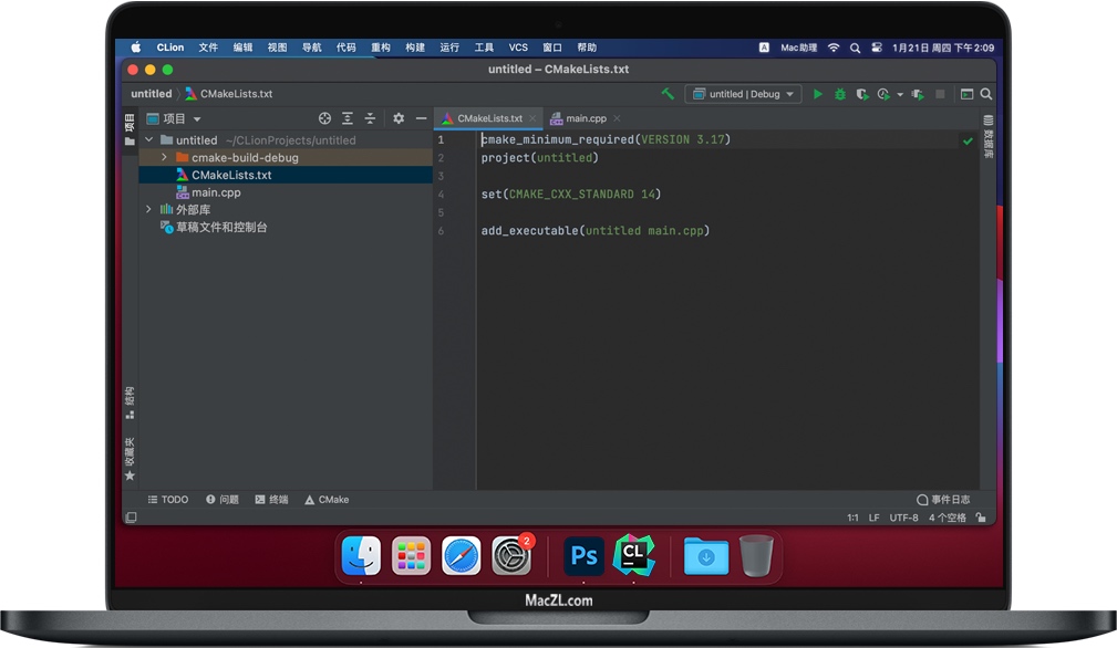CLion for Mac v2020.3.3 跨平台C和C++ IDE开发 中文破解版下载