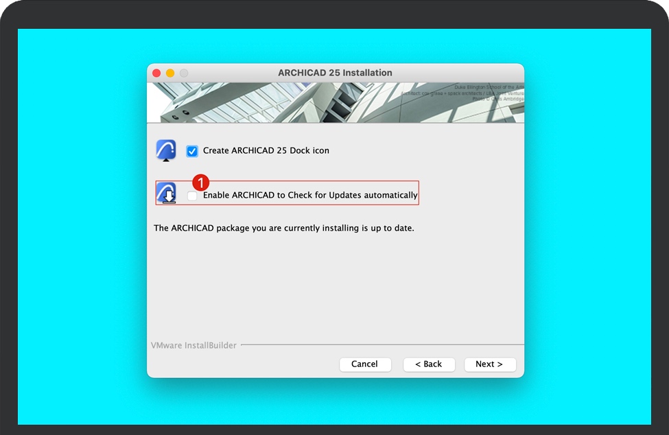 选择取消更新ArchiCAD 25 选择取消更新ArchiCAD 25