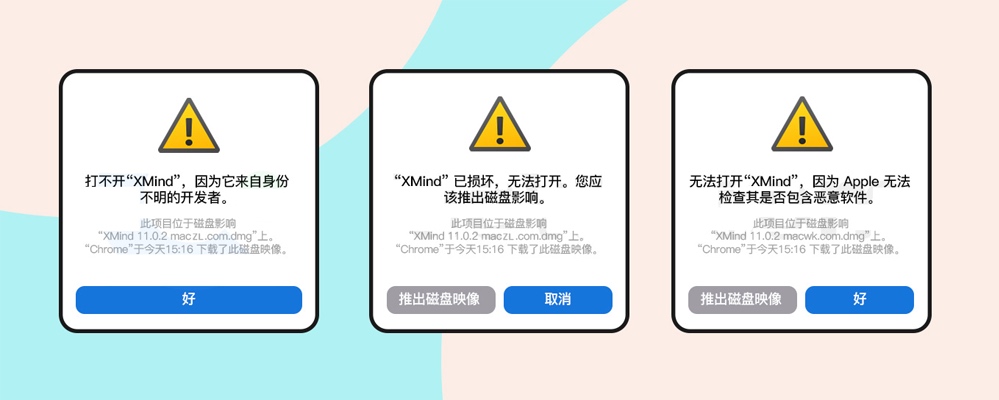 Mac提示文件损坏 首次启动Mac第三方下载的应用程序时提示文件已损坏