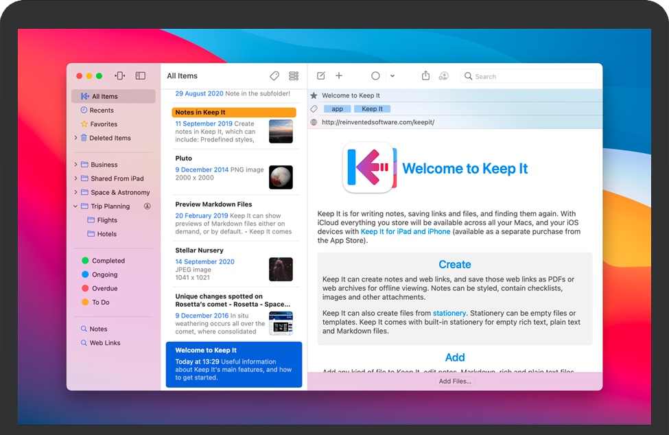 Keep It for Mac v1.11.14 苹果电脑文档笔记管理程序 破解版下载