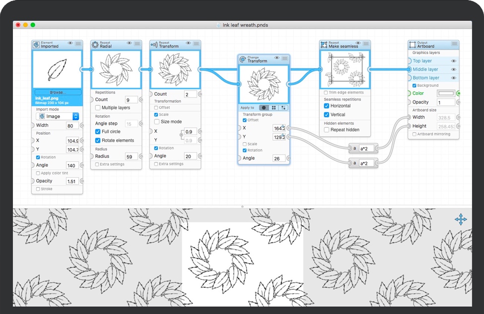 PatterNodes for Mac v2.4.8 苹果电脑创建图形矢量图案 破解版下载