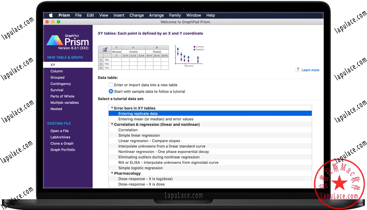 GraphPad Prism 8 for Mac v8.3.1 科学研究分析图形软件 破解版下载