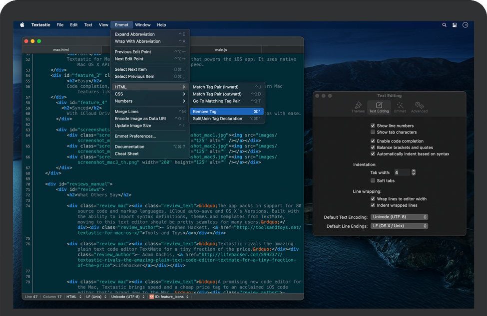 Textastic for Mac v5.0 苹果电脑文本代码编辑器 破解版免费急速下载
