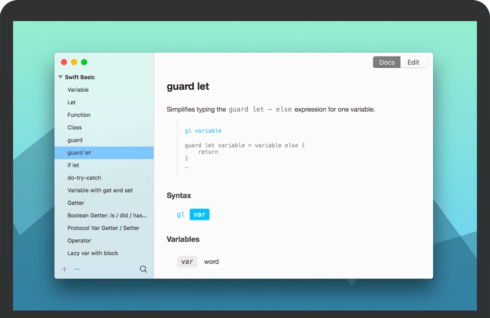 TeaCode for Mac v1.0.1 苹果文本扩展应用程序 破解版免费下载