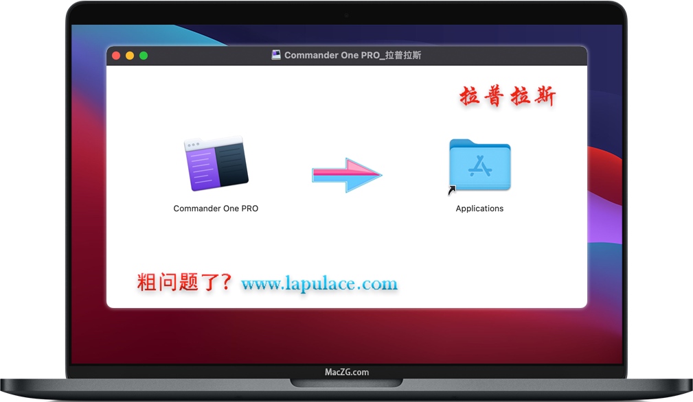 打开的Commander One PRO安装包界面 打开的Commander One PRO安装包界面