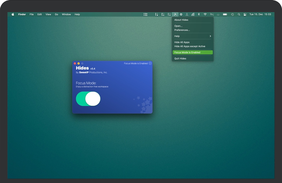 Hides for Mac v5.5.3 苹果快速隐藏所有应用程序 破解版免费下载
