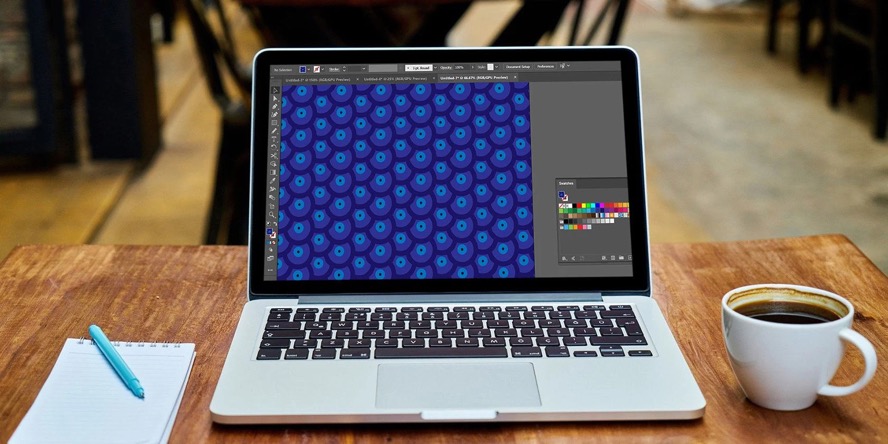 Macbook中的Illustrator图案.jpg Macbook中的Illustrator图案.jpg