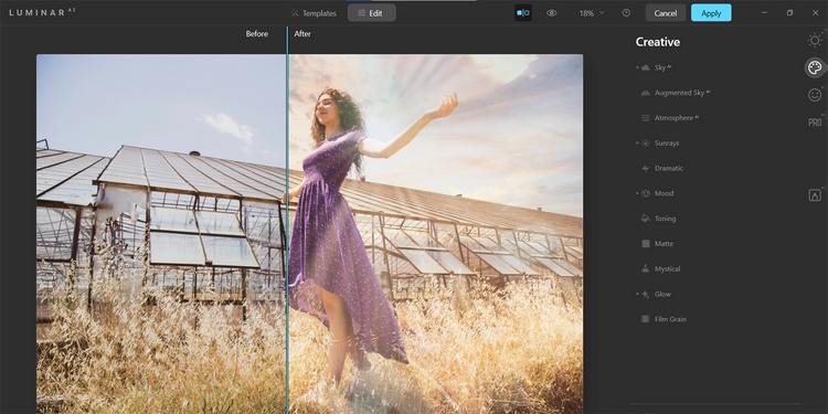 Luminar AI打开的特色图片 Luminar AI打开的特色图片