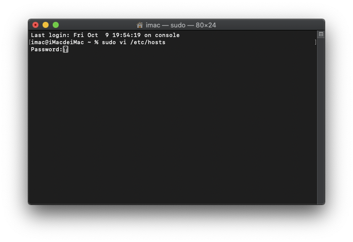 MacOS 修改Hosts文件的方法 -