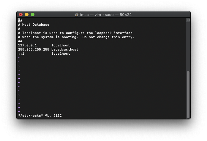 MacOS 修改Hosts文件的方法 -