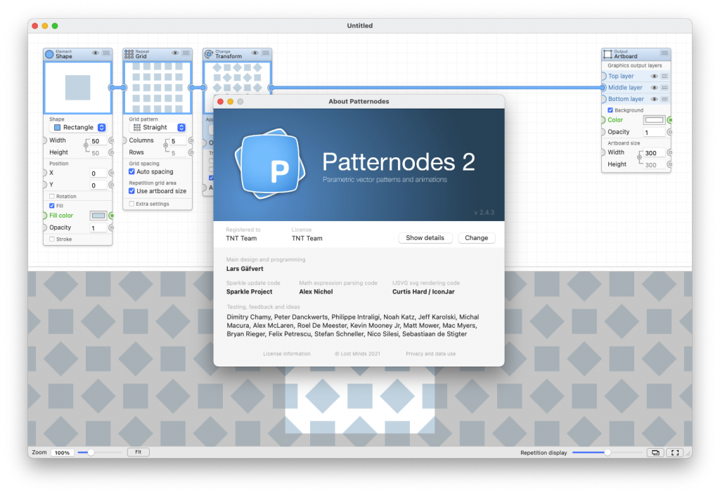 PatterNodes for Mac v2.4.3 创建图形矢量图案 破解版下载