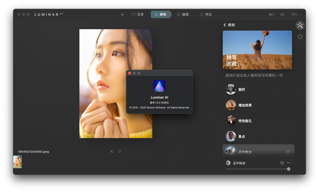Luminar AI for Mac v1.0.0 人工智能图像编辑器 -