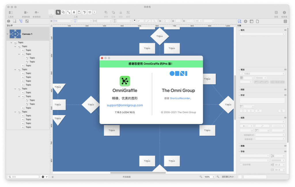 OmniGraffle Pro for Mac v7.18.5 绘制流程图软件 中文破解版下载
