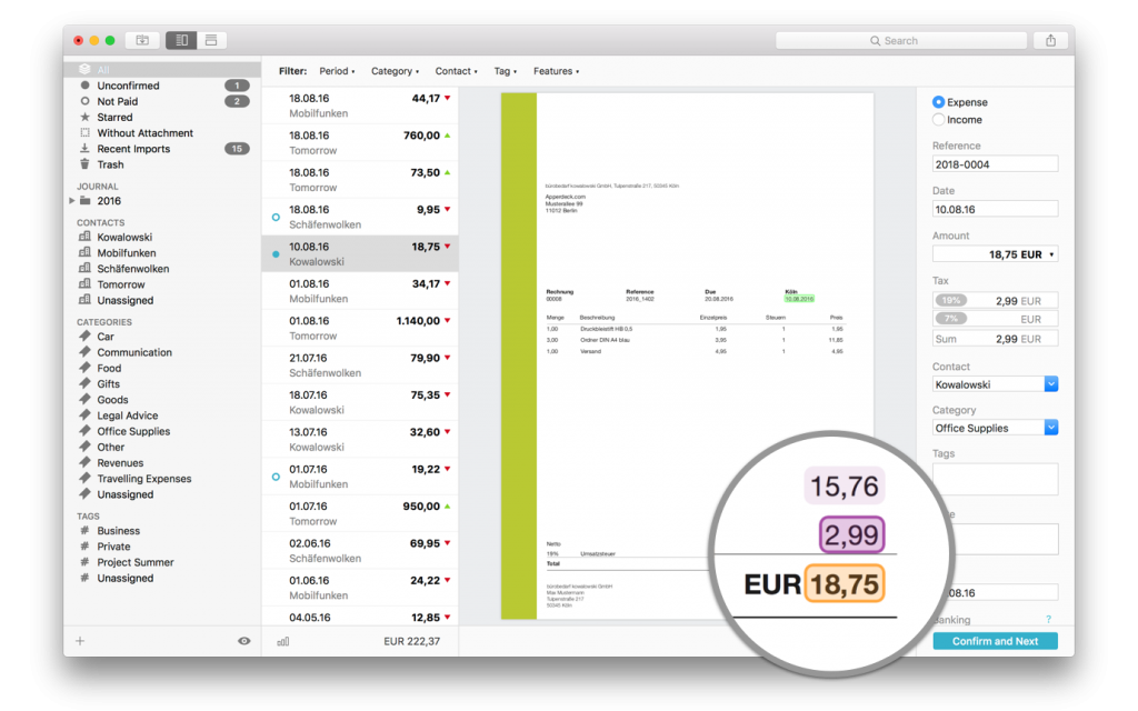 Receipts for Mac v1.9.10 税务、会计、财务软件 破解版下载 -