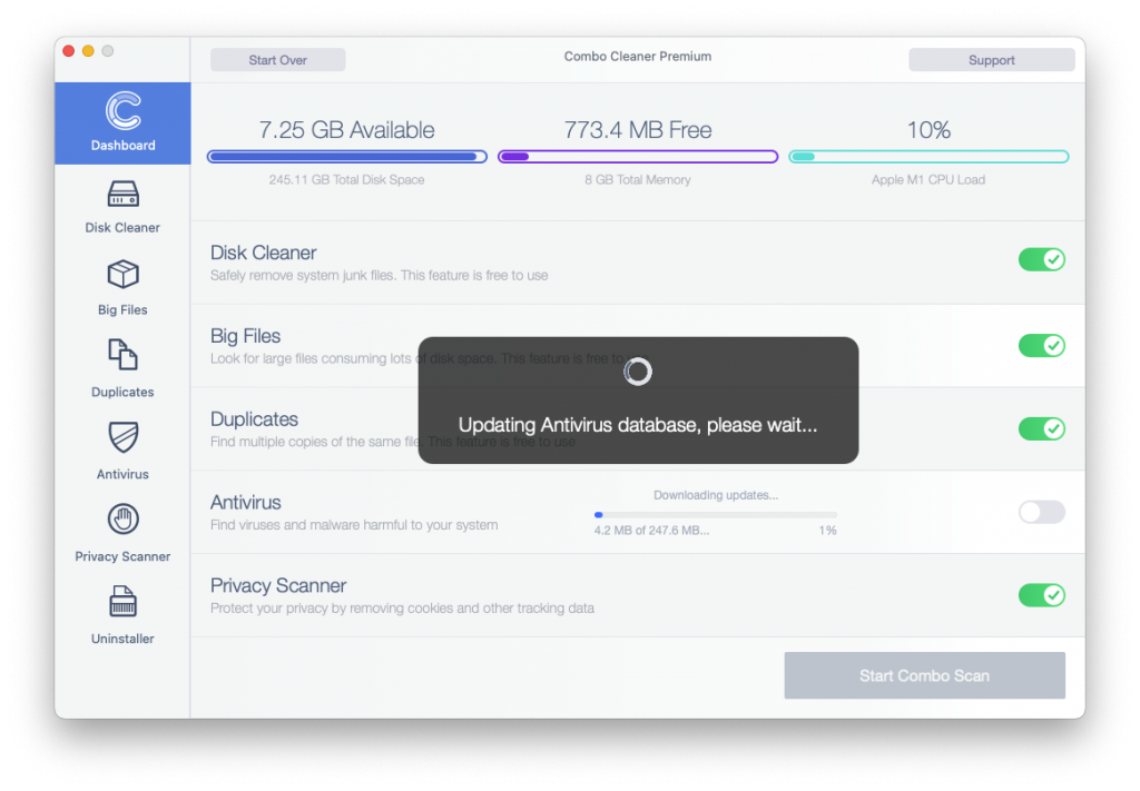 Combo Cleaner For Mac系统清理反病毒软件 V1.4