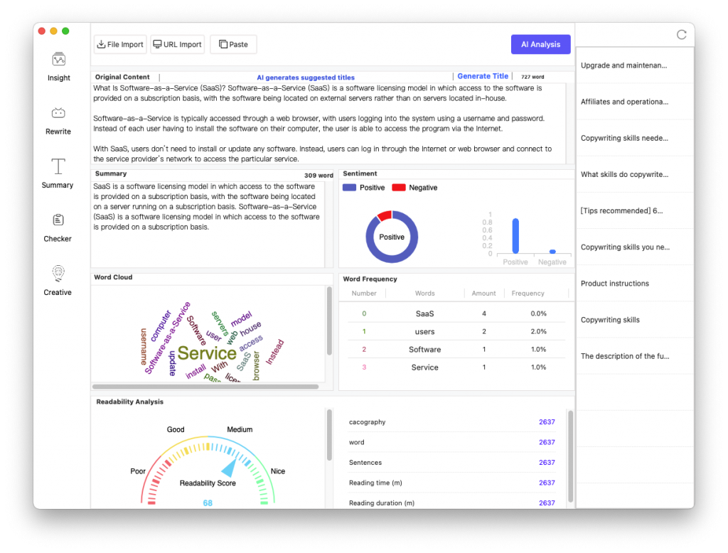 AICopy For Mac文本改写和论文查重工具 V2.8