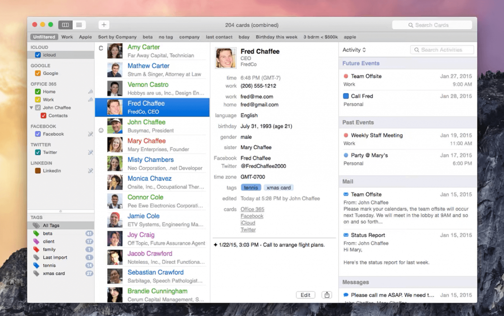 BusyContacts For Mac优秀的商用通讯录管理工具 V1.6.4