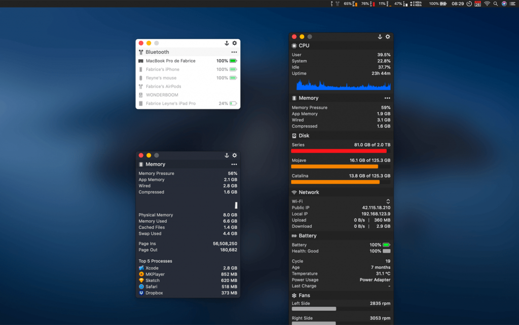 MenuBar Stats For Mac系统监控工具 V3.8.6