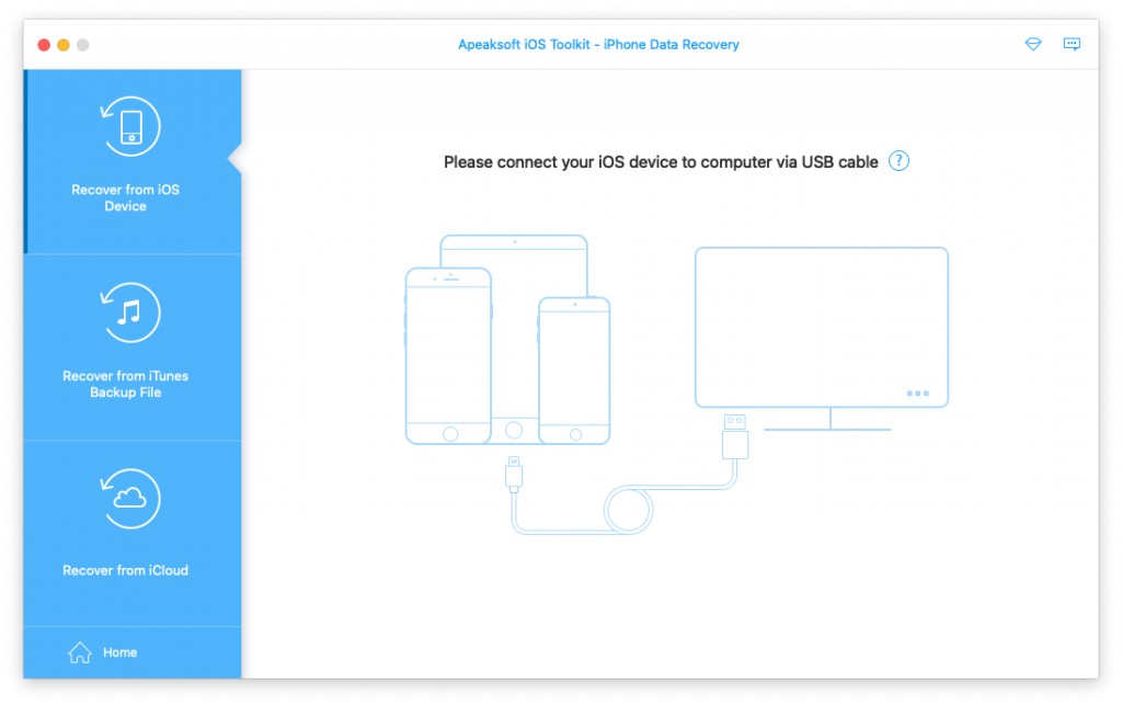 Apeaksoft iOS Toolkit For Mac优秀的iPhone数据恢复工具 V1.1.86.102453
