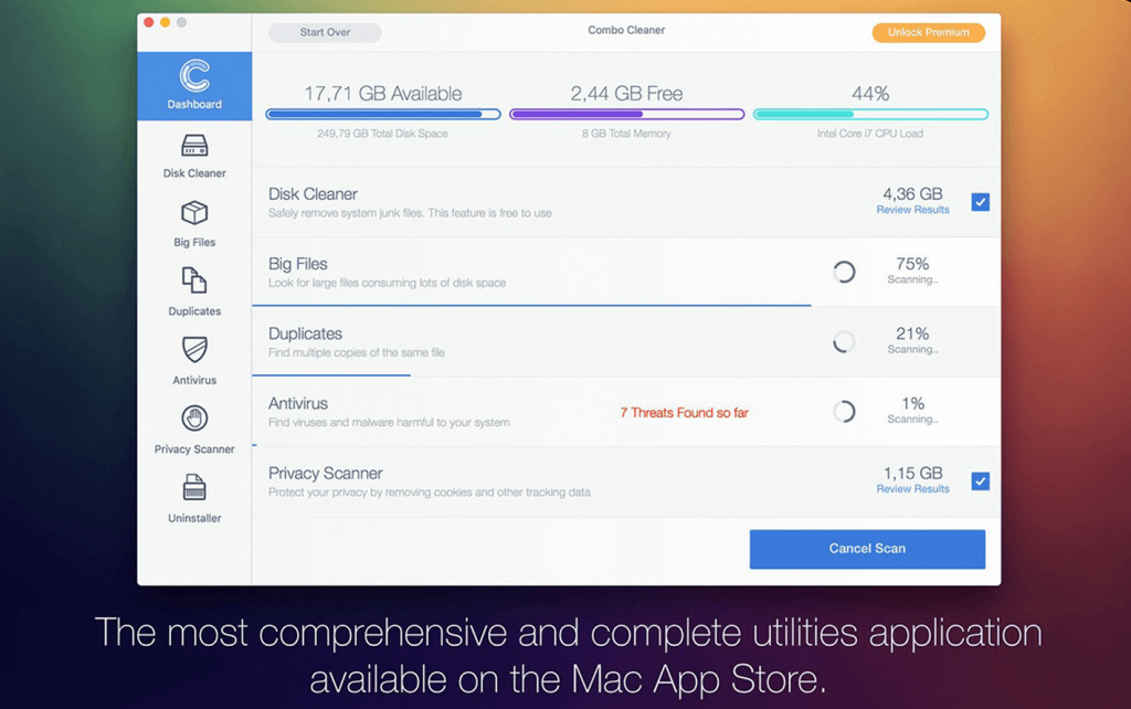 Combo Cleaner For Mac系统清理反病毒软件 V1.3.7