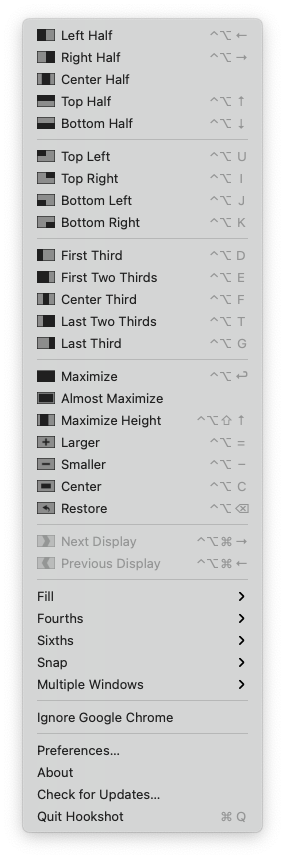 Hookshot for Mac v1.19 窗口管理工具 破解版下载